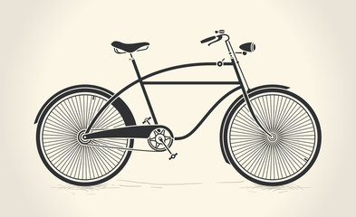 Vector illustration of vintage bicycle