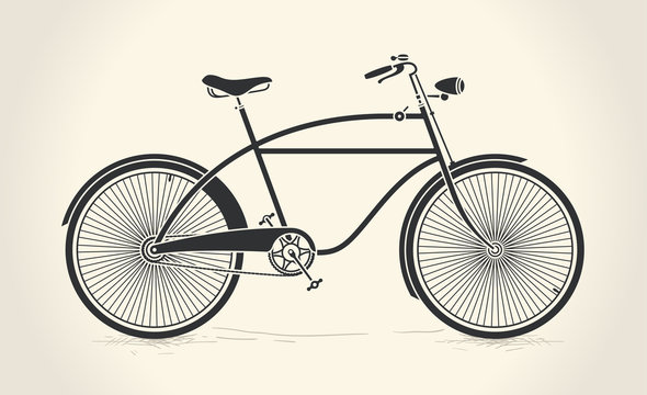 Vector illustration of vintage bicycle