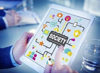 Society Social Media Social Networking Connection Concept