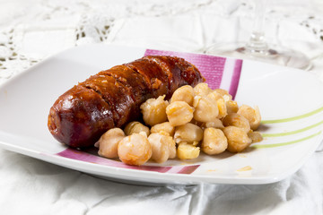 chickpeas and chorizo