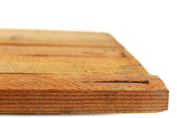 Old wood board isolated on white