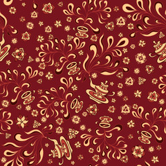 Seamless pattern in doodle style for Tea  in doodle style
