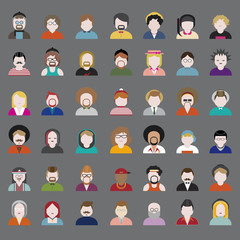 People Diversity Portrait Design Characters Avatar Vector