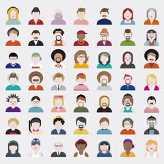 People Diversity Design Characters Avatar Vector Concept