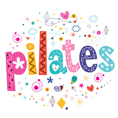 pilates typography lettering text design
