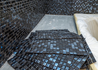 Obraz premium Black mosaic tiles