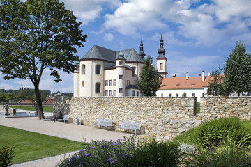Fototapeta na wymiar cloister gardens (UNESCO), Litomysl, Czech republic