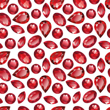 Rubies seamless texture vector