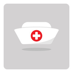 Vector of nurse hat icon on isolated background