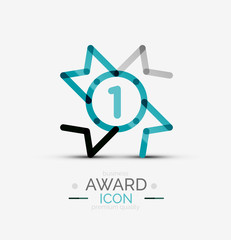 Award icon, logo.