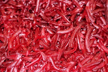 Fototapeta premium Rote Bete Streifen