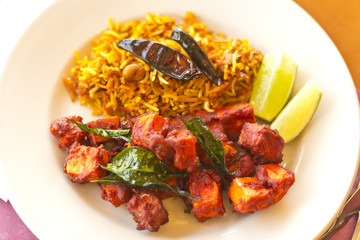 Kadai Paneer with Tamarind Rice