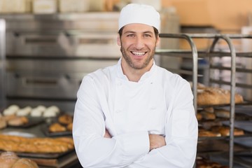 Smiling baker looking at camera