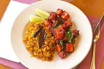 Kadai Paneer with Tamarind Rice