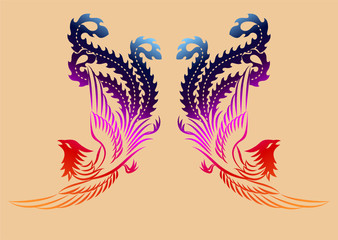Obraz premium Ancient Chinese Phoenix pattern