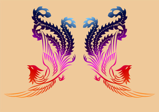 Ancient Chinese Phoenix pattern