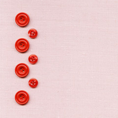 Buttons on fabric