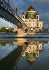 Cathedral of Christ the Saviour near Moskva river, Moscow. Russi