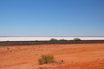 Salt lake in Australian outback