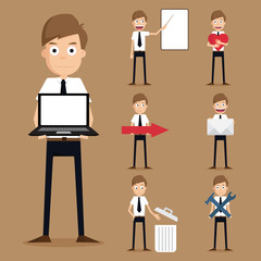 Set of businessman characters