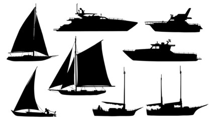 Fototapeta premium yacht silhouettes