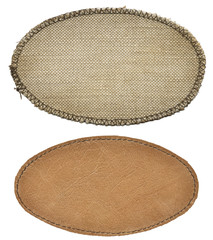 Cloth and leather label