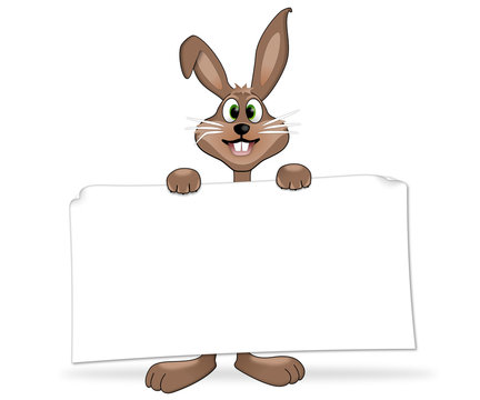 cute easter bunny with tablet #1