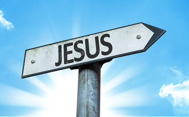 Jesus sign with a beautiful day