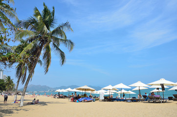 Вьетнам, городской пляж в городе Нячанг