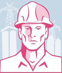 Construction Engineer Worker Hardhat