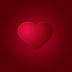 Valentines Day Card with Heart. Vector.