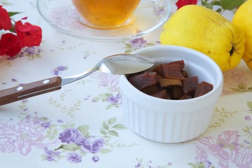Homemade quince marmalade
