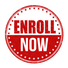 Enroll now stamp