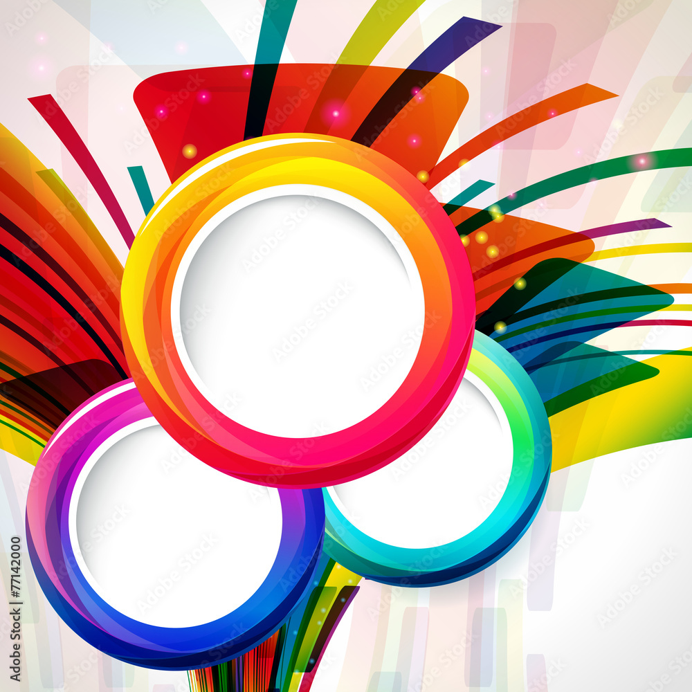 Poster abstract background with round frames.