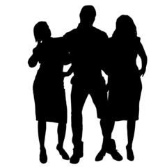 Vector silhouette of a people.