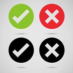 Obraz premium Check mark icons set great for any use. Vector EPS10.