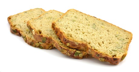 Wholemeal bread with pumpkin seeds - obrazy, fototapety, plakaty