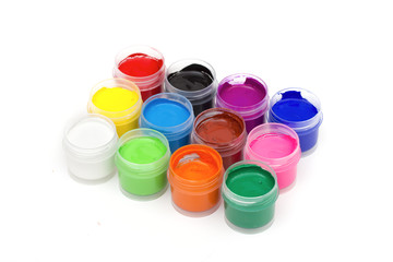paint on the white background