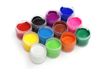 paint on the white background