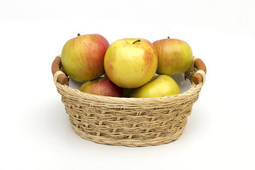 apples  on the white background