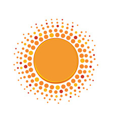 Icon of the sun with place of your own text