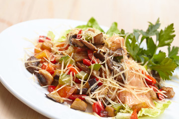 meat with vegetables