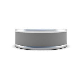 Closed tin can front view