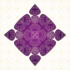 Purple ornament in east style.