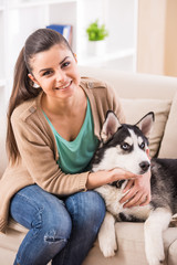 Woman with dog