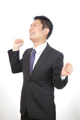 肩こり／男性ビジネスマン