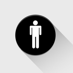 Man Toilet icon great for any use. Vector EPS10.