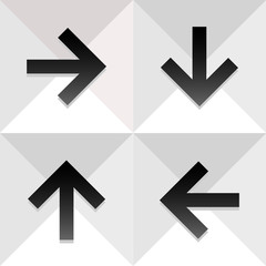 Arrow icons set great for any use. Vector EPS10.