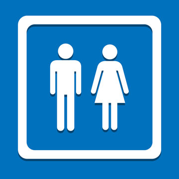 Toilet man and woman icon great for any use. Vector EPS10.