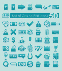Set of casino icons
